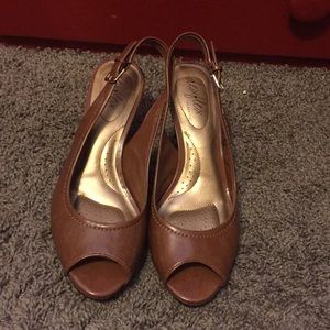 Brown Heel Strapped Heels